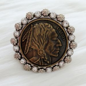 Replica Indian Head "Liberty" Coin Stretch Ring